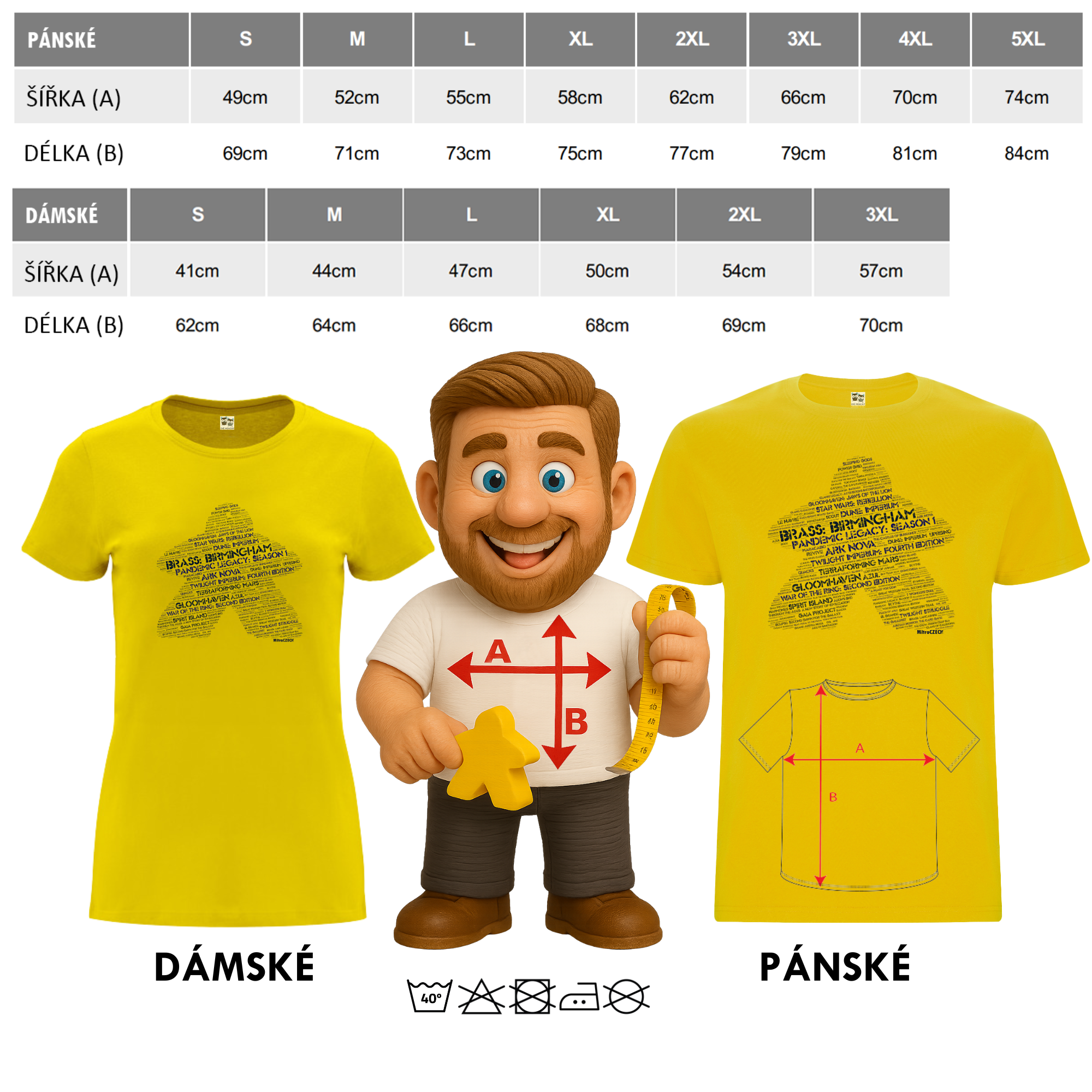 MitroCZECH tričko velikost pánské dámské S M L XL XXL 2XL 3XL 4 XL 5XL